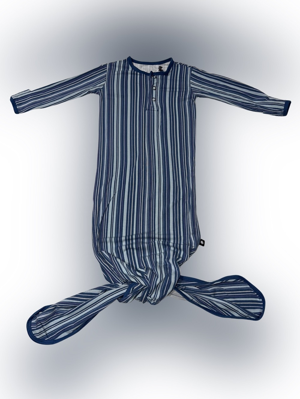 Sweet Bamboo OS Infant Gown Blue Stripes Newborn Baby